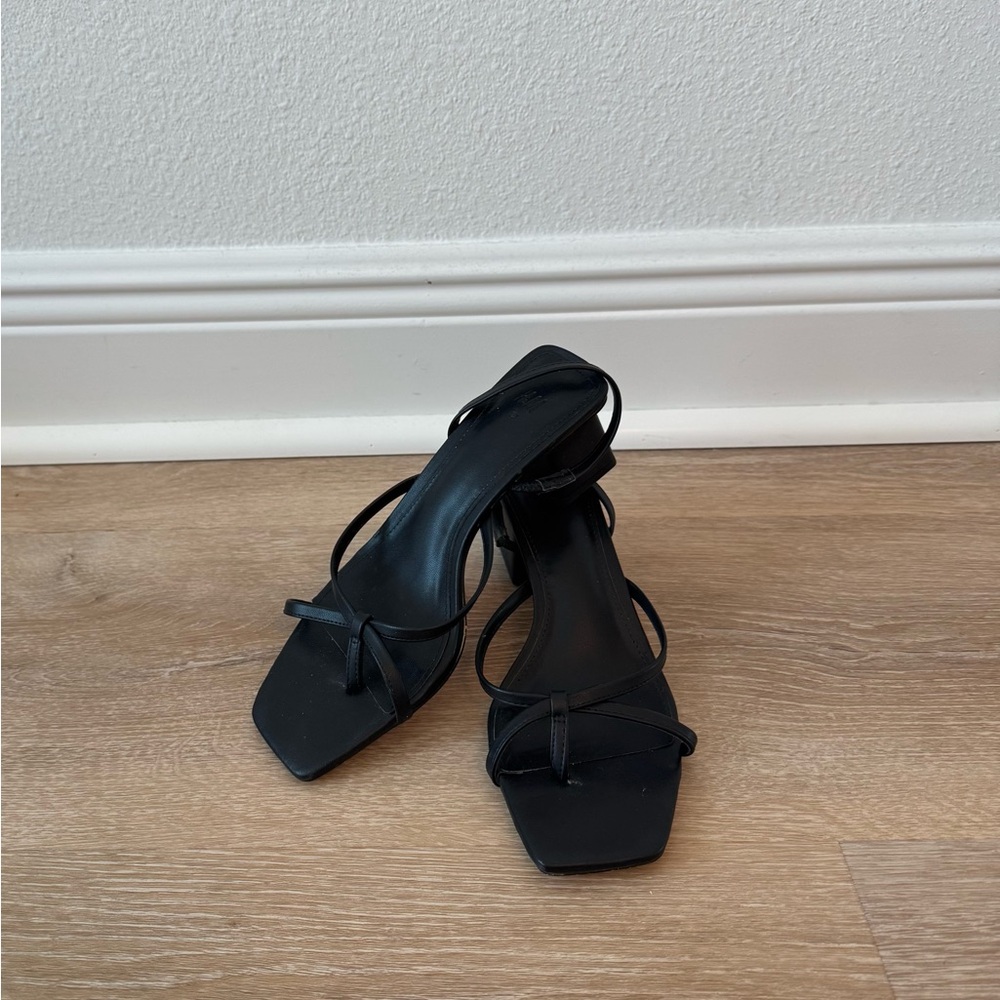 H&M Black Strappy Heels